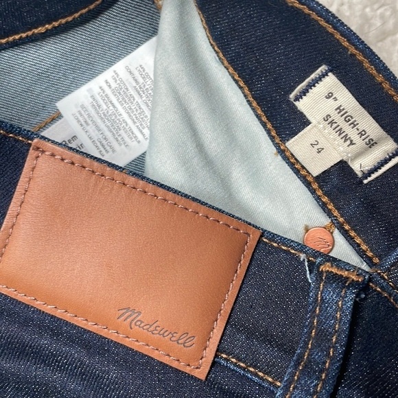 Madewell Jeans Denim 9" Mid-Rise Skinny Jeans Blayton Wash New With Tags NWT - Picture 9 of 11